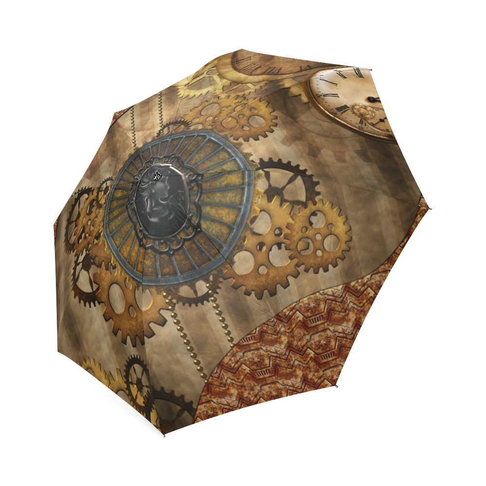 Steampunk, elegant, noble design Foldable Umbrella (Model U01)