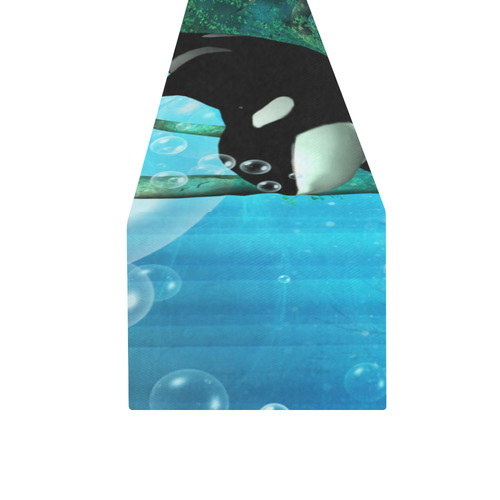 Awesome orca Table Runner 16x72 inch