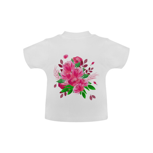 Pink Garden Floral Bouquet Baby Classic T-Shirt (Model T30)
