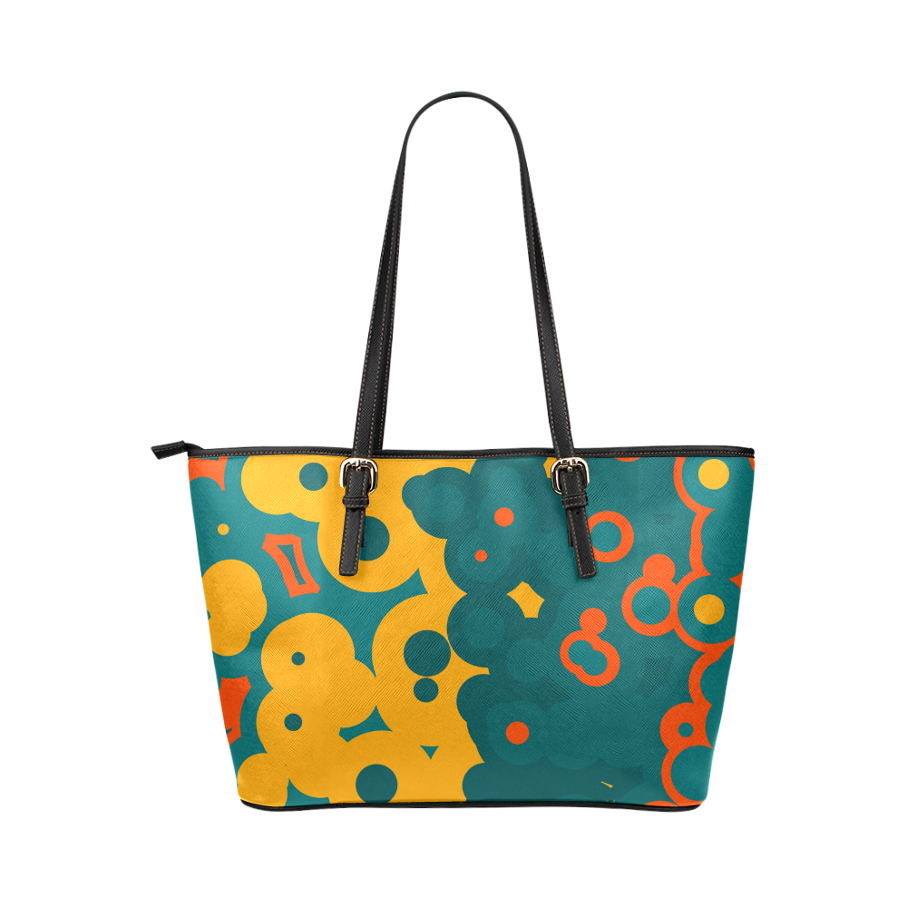 Bubbles Leather Tote Bag/Large (Model 1651)