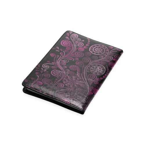 3D psychedelic ornaments, magenta Custom NoteBook A5
