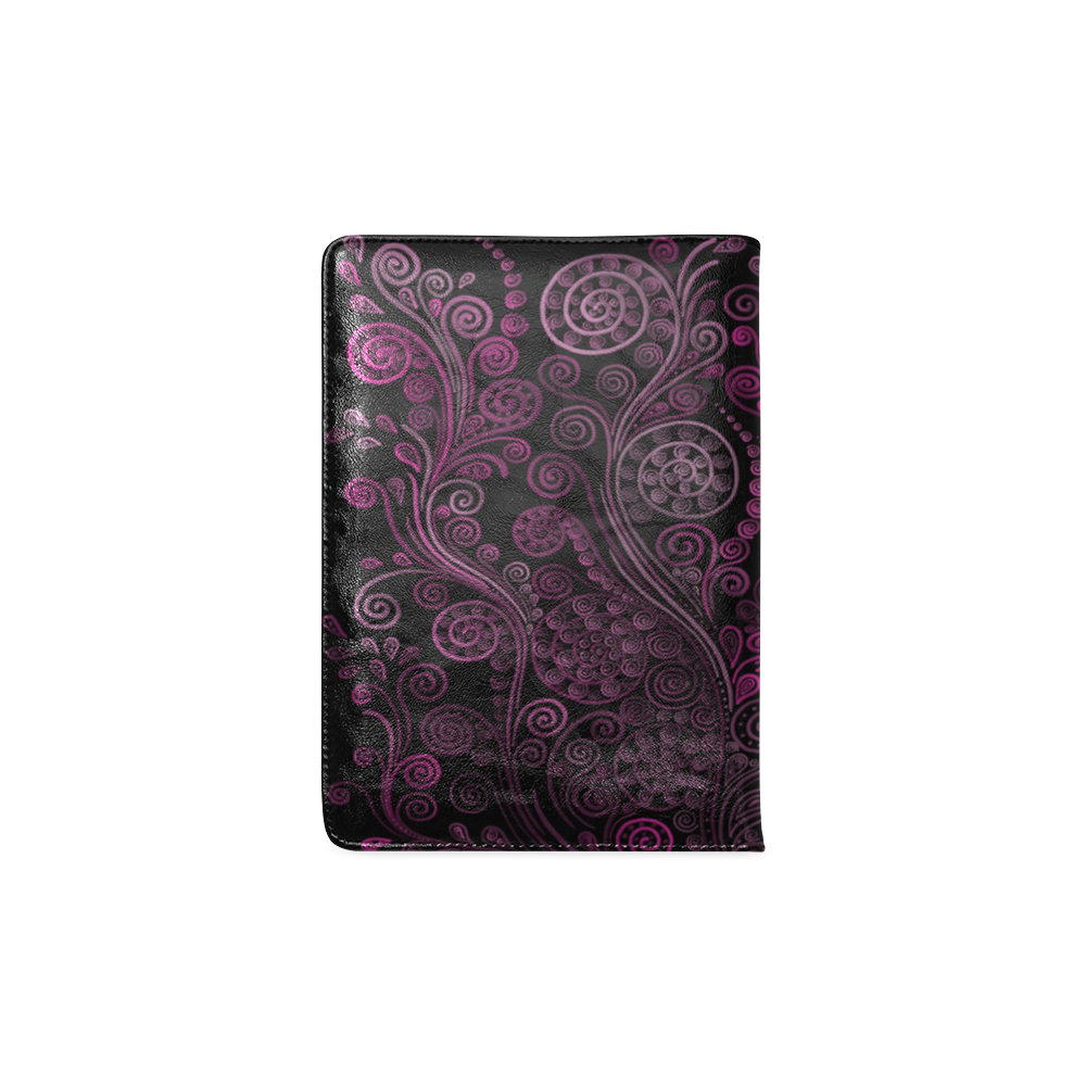 3D psychedelic ornaments, magenta Custom NoteBook A5