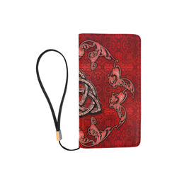 The celtic sign in red colors Men's Clutch Purse （Model 1638）