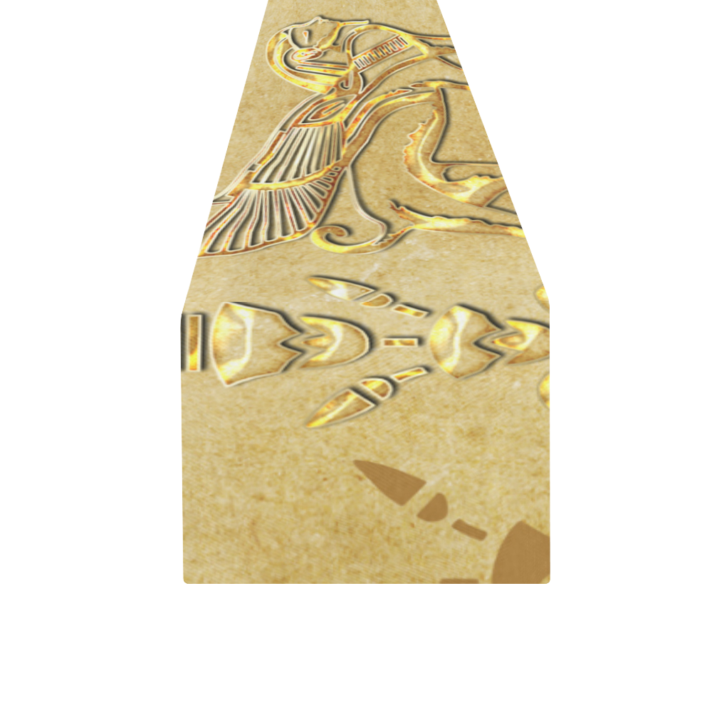 Wonderful egyptian sign in gold Table Runner 16x72 inch