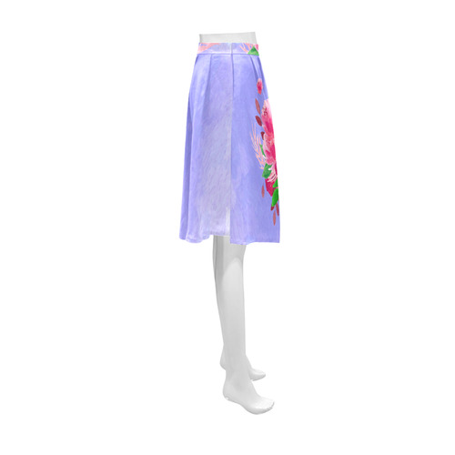 Pink Garden Floral Bouquet Athena Women's Short Skirt (Model D15)