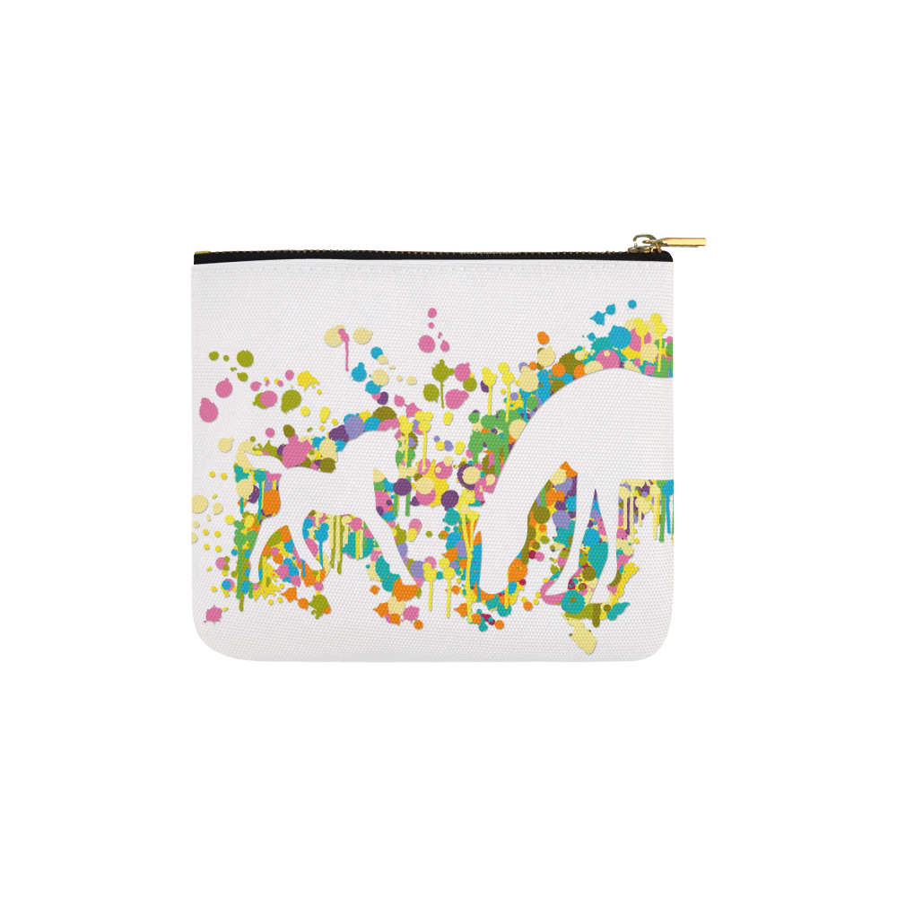 Lovely Foal with Mom Splash Carry-All Pouch 6''x5''