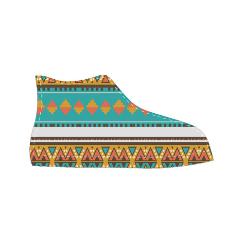 Tribal design in retro colors Men’s Classic High Top Canvas Shoes (Model 017)