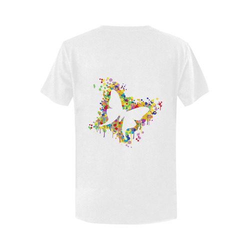 Dancing Butterfly Splash Women's T-Shirt in USA Size (Two Sides Printing)