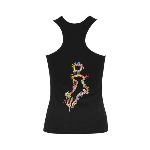 Playing Dog with Ball Women's Shoulder-Free Tank Top (Model T35)