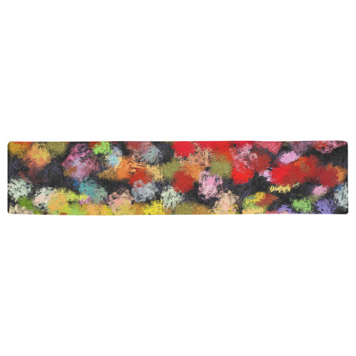 Colorful paint strokes Table Runner 16x72 inch