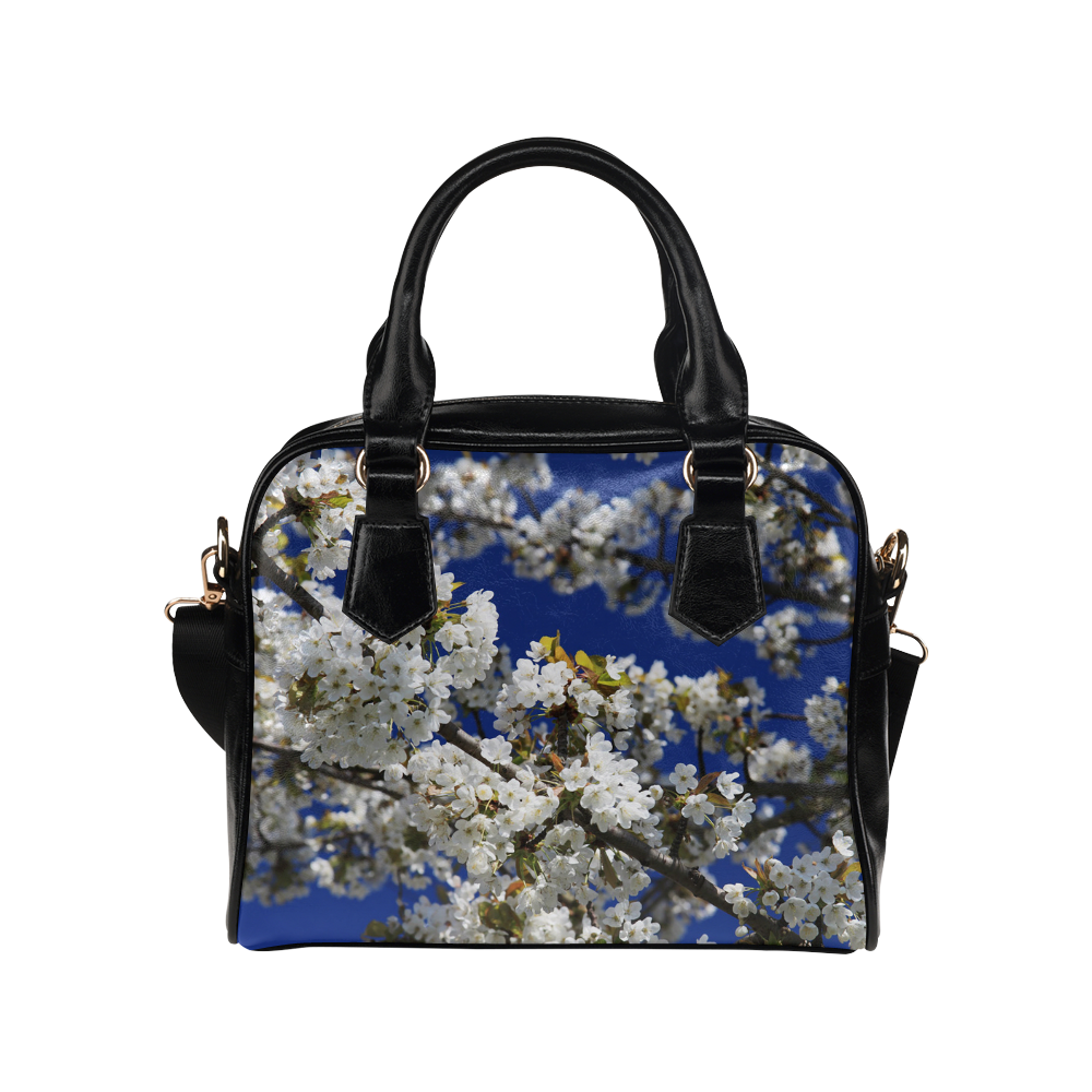 Japanese Cherry Blossom Floral Shoulder Handbag (Model 1634)