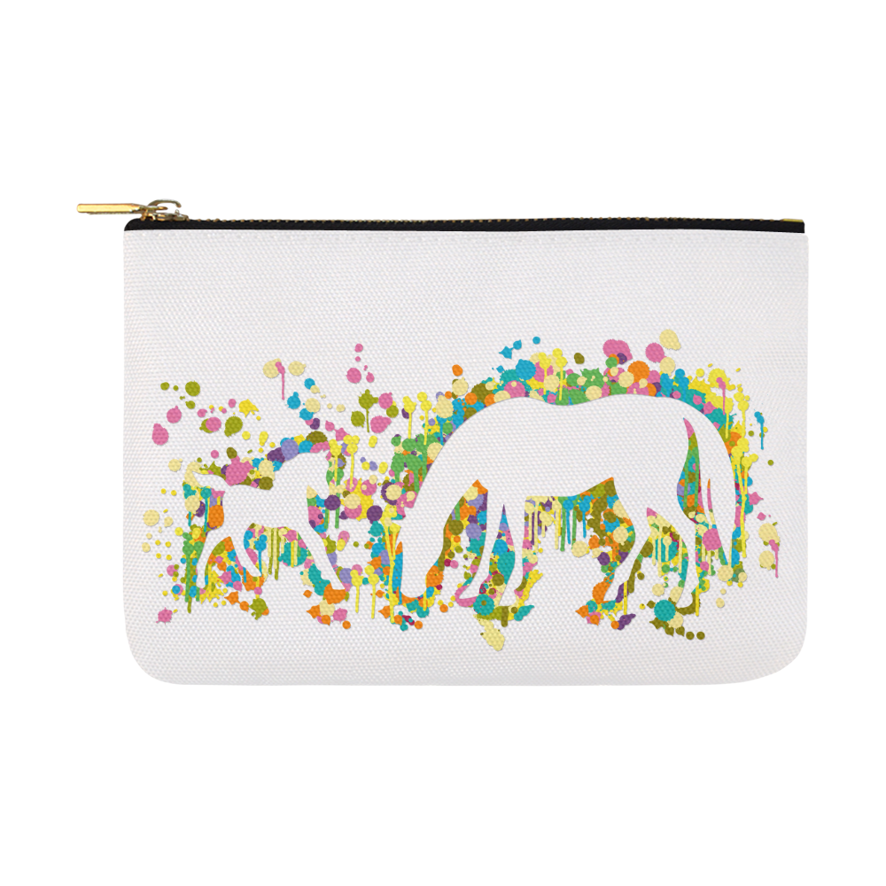 Lovely Foal with Mom Splash Carry-All Pouch 12.5''x8.5''
