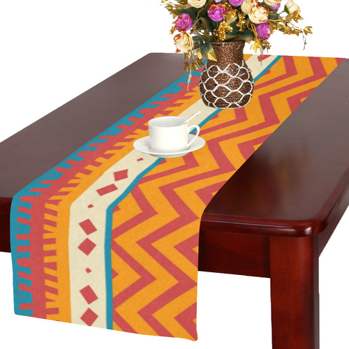 Tribal shapes Table Runner 16x72 inch
