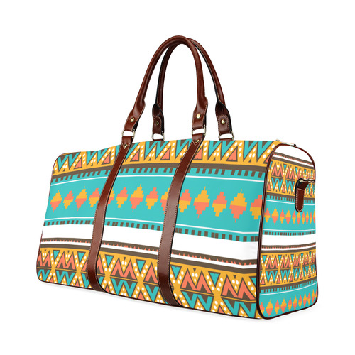 Tribal design in retro colors Waterproof Travel Bag/Small (Model 1639)