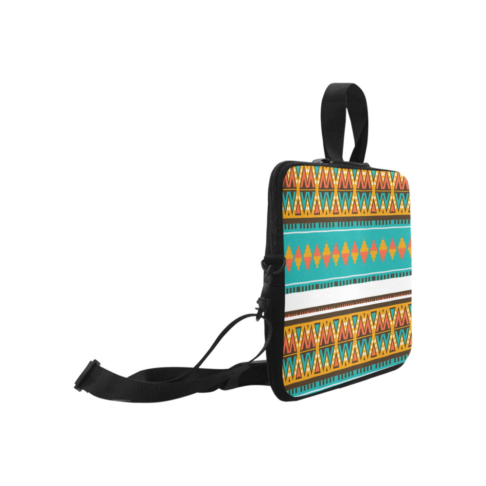 Tribal design in retro colors Laptop Handbags 17"