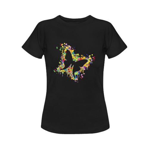Dancing Butterfly Splash Women's Classic T-Shirt (Model T17）