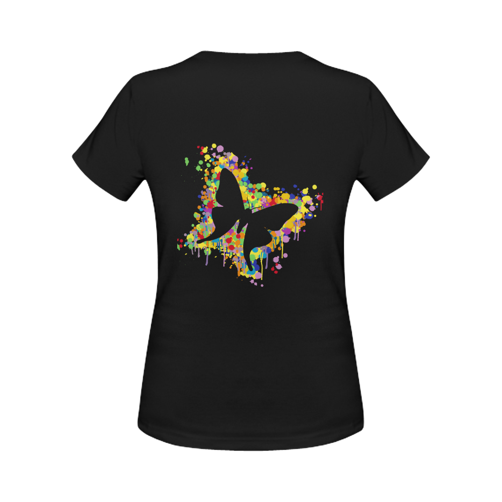 Dancing Butterfly Splash Women's Classic T-Shirt (Model T17）