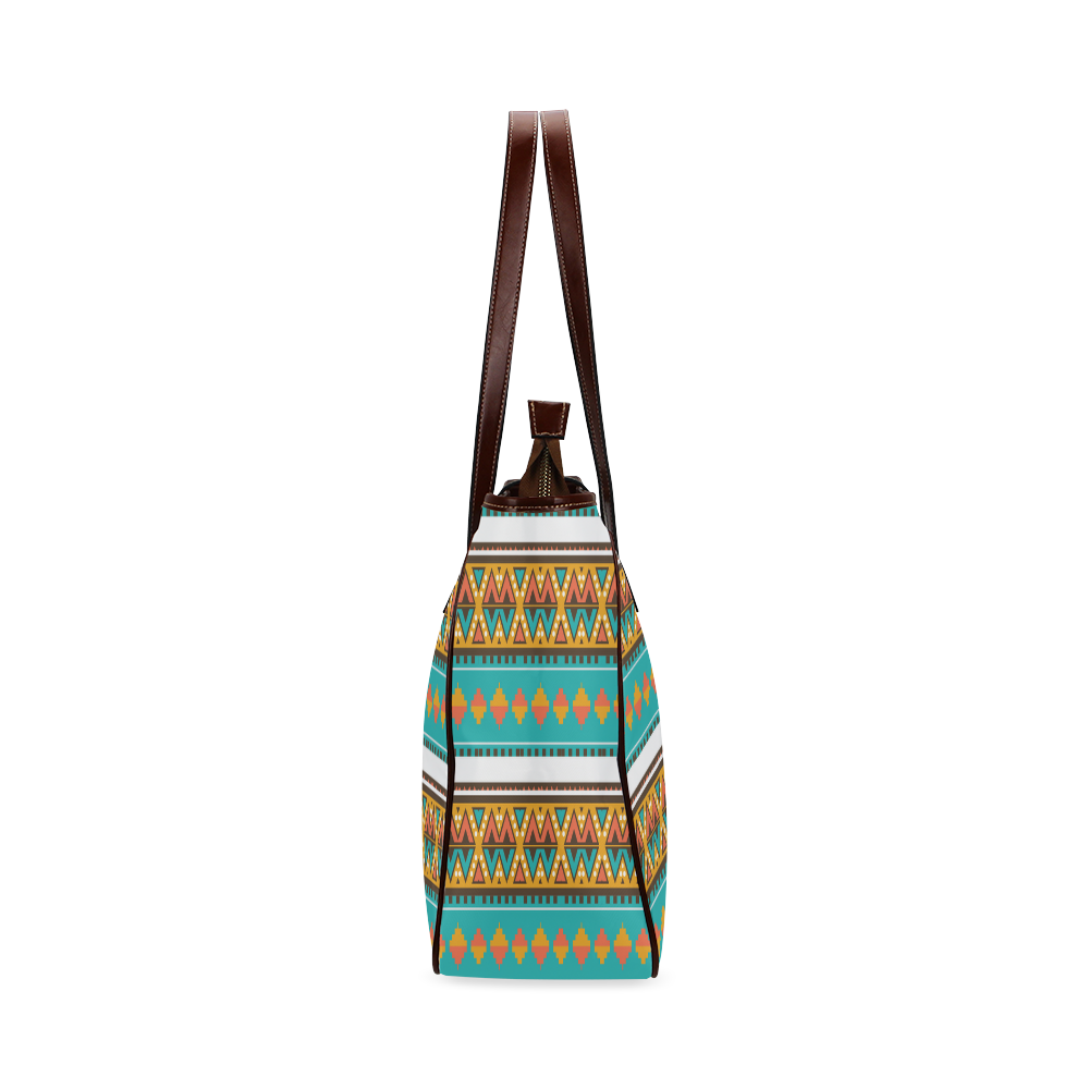 Tribal design in retro colors Classic Tote Bag (Model 1644)