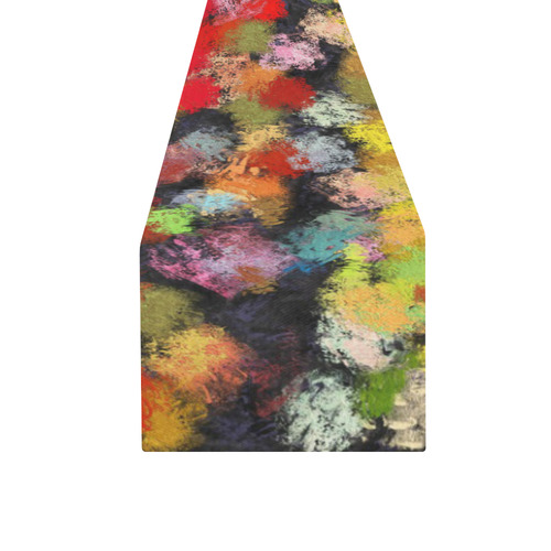 Colorful paint strokes Table Runner 16x72 inch