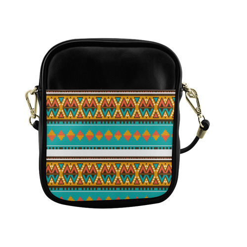 Tribal design in retro colors Sling Bag (Model 1627)