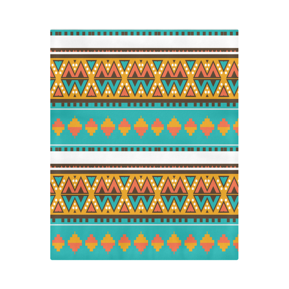 Tribal design in retro colors Duvet Cover 86"x70" ( All-over-print)
