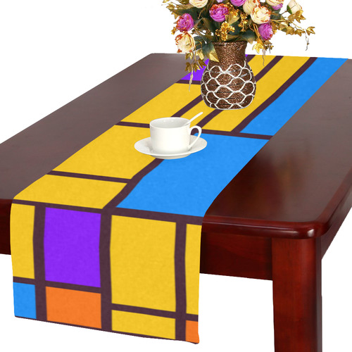 Shapes in retro colors Table Runner 16x72 inch