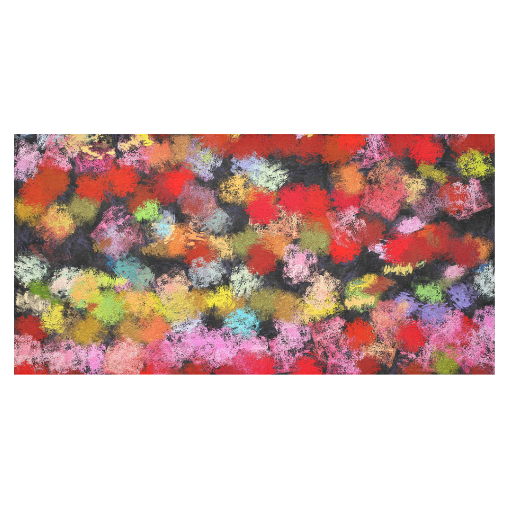 Colorful paint strokes Cotton Linen Tablecloth 60"x120"
