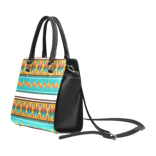 Tribal design in retro colors Classic Shoulder Handbag (Model 1653)