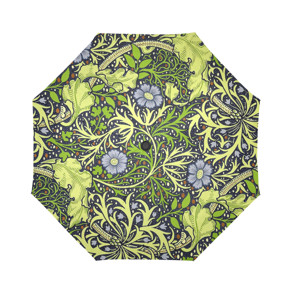 William Morris Seaweed Vintage Floral Wallpaper Auto-Foldable Umbrella ...