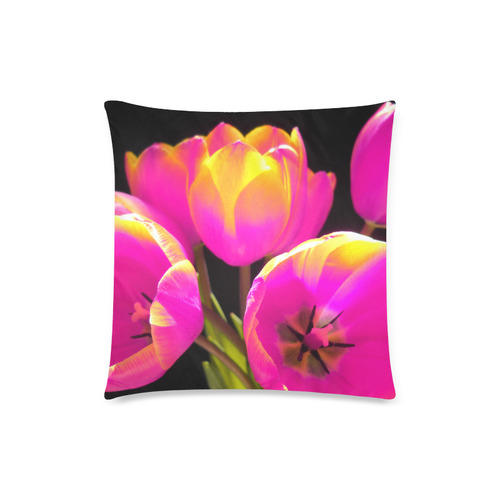 Colorful Tulips Custom Zippered Pillow Case 18"x18"(Twin Sides)