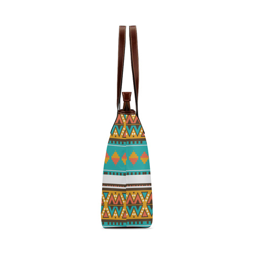 Tribal design in retro colors Shoulder Tote Bag (Model 1646)