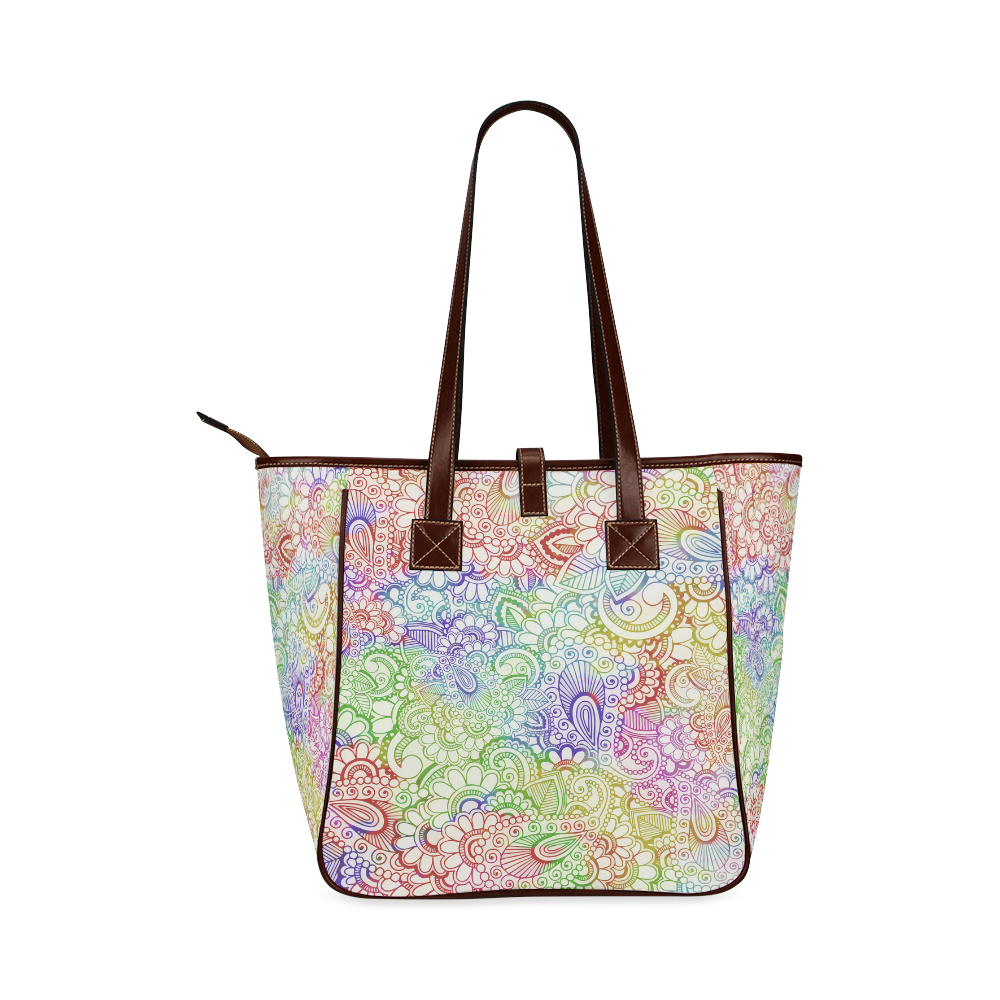 India Paisley Pattern - light watercolor grunge Classic Tote Bag (Model 1644)