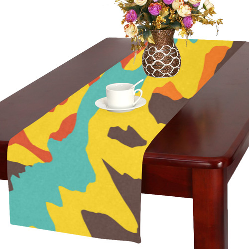 Wavy retro  texture Table Runner 16x72 inch