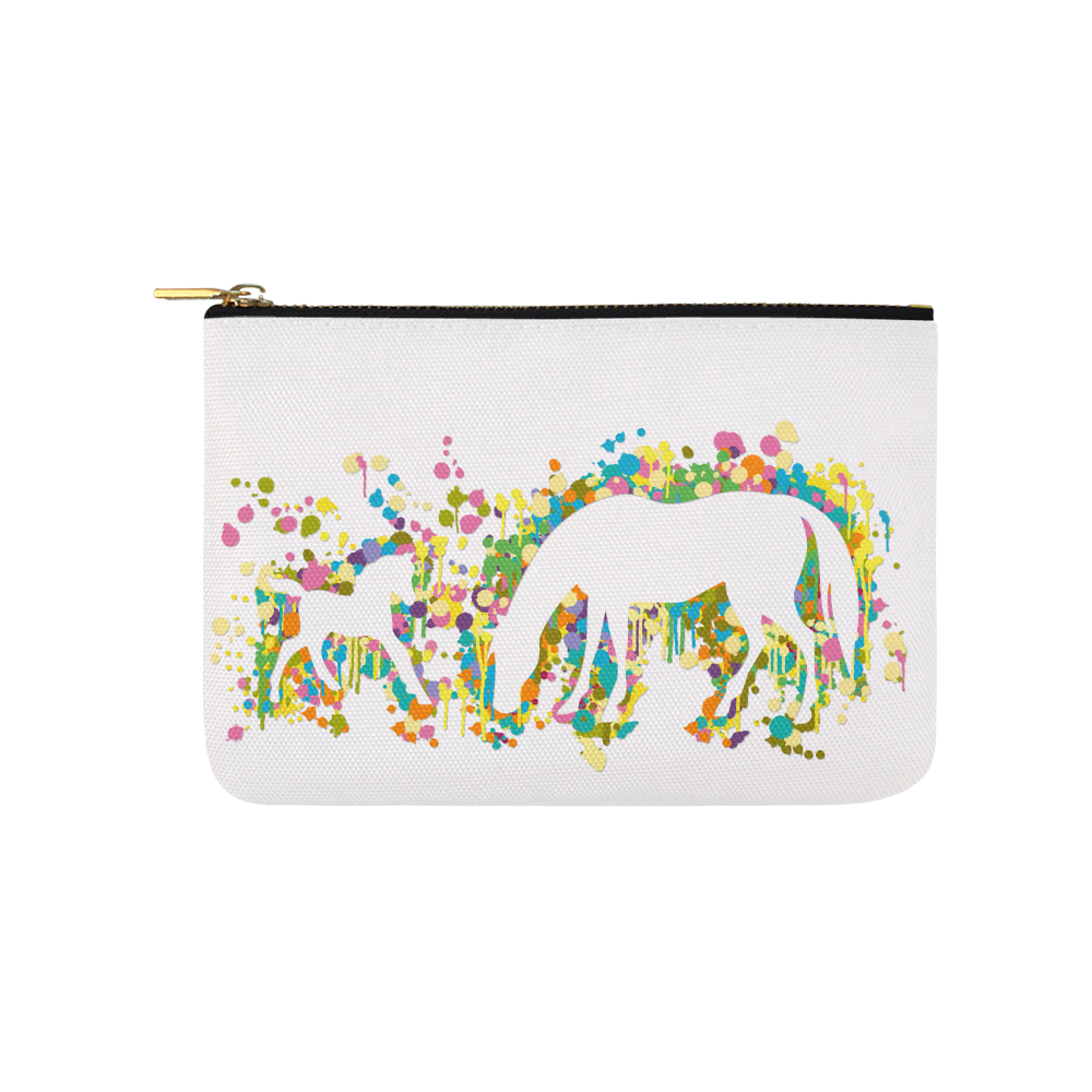 Lovely Foal with Mom Splash Carry-All Pouch 9.5''x6''