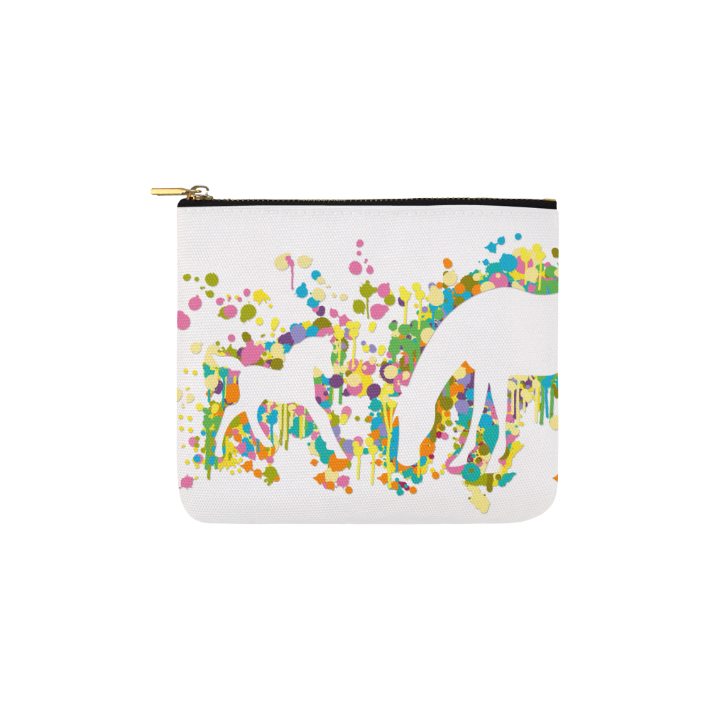 Lovely Foal with Mom Splash Carry-All Pouch 6''x5''
