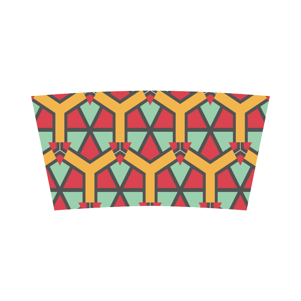 Honeycombs triangles and other shapes pattern Bandeau Top