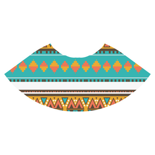 Tribal design in retro colors Athena Women's Short Skirt (Model D15)