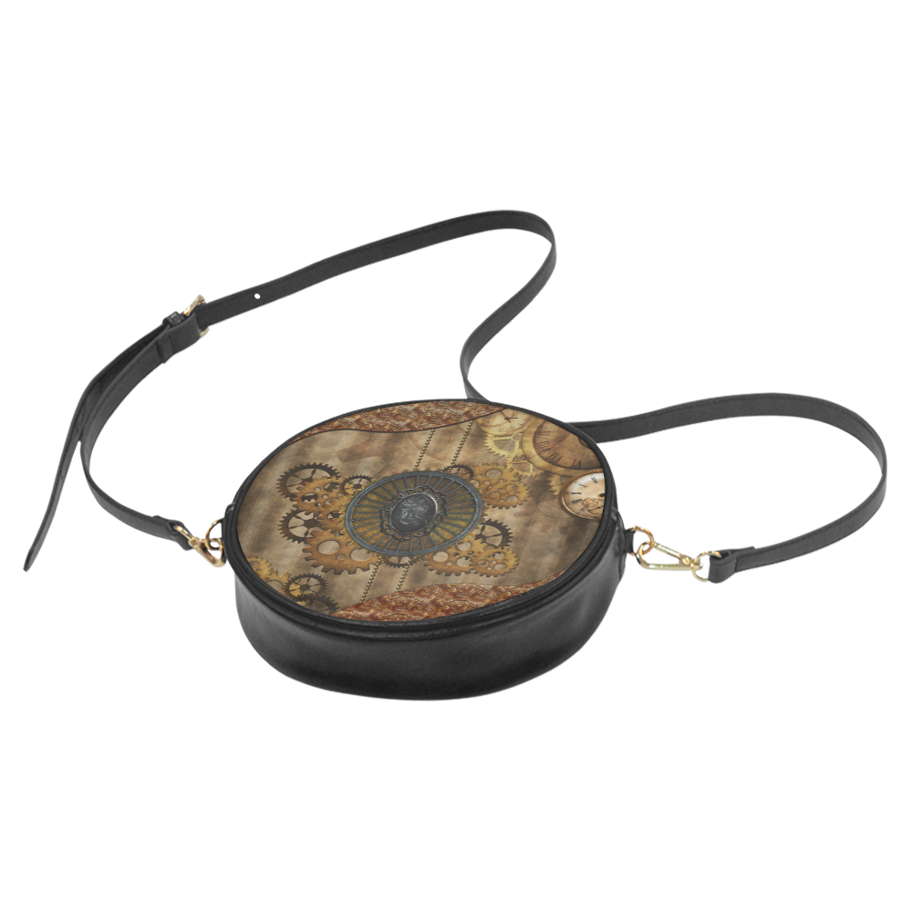 Steampunk, elegant, noble design Round Sling Bag (Model 1647)