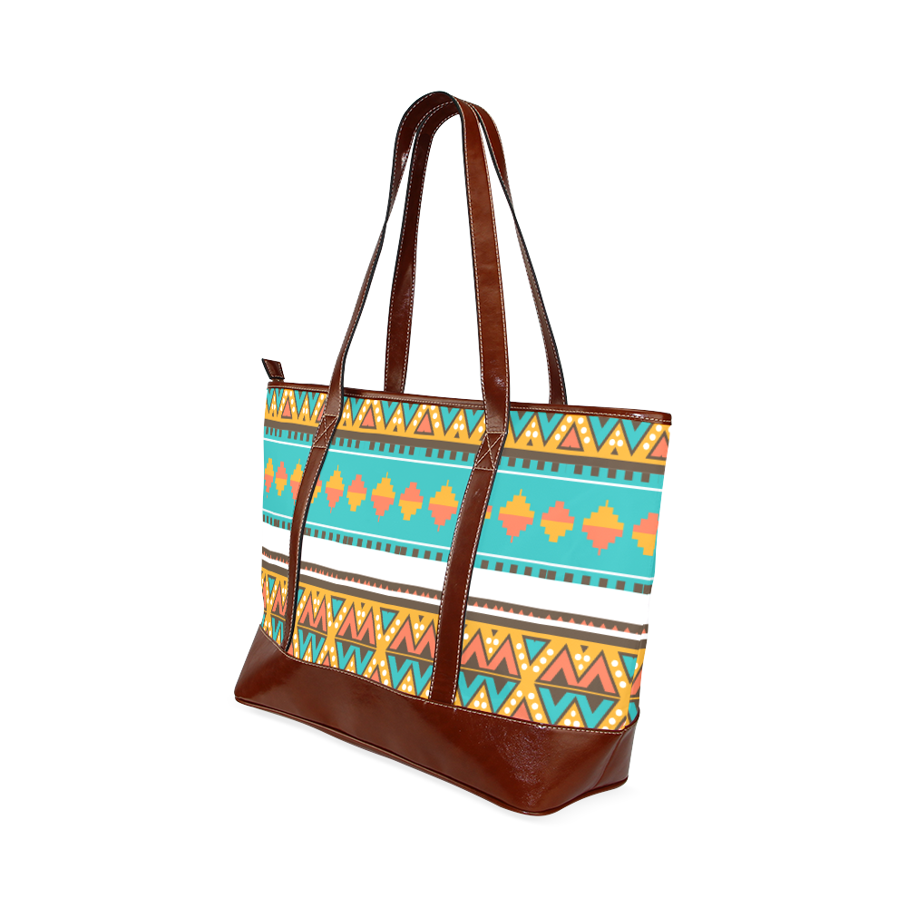 Tribal design in retro colors Tote Handbag (Model 1642)