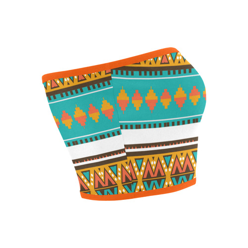 Tribal design in retro colors Bandeau Top