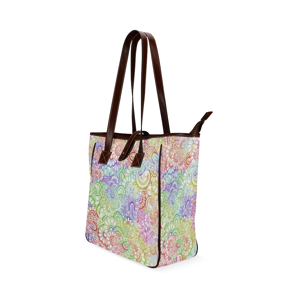 India Paisley Pattern - light watercolor grunge Classic Tote Bag (Model 1644)