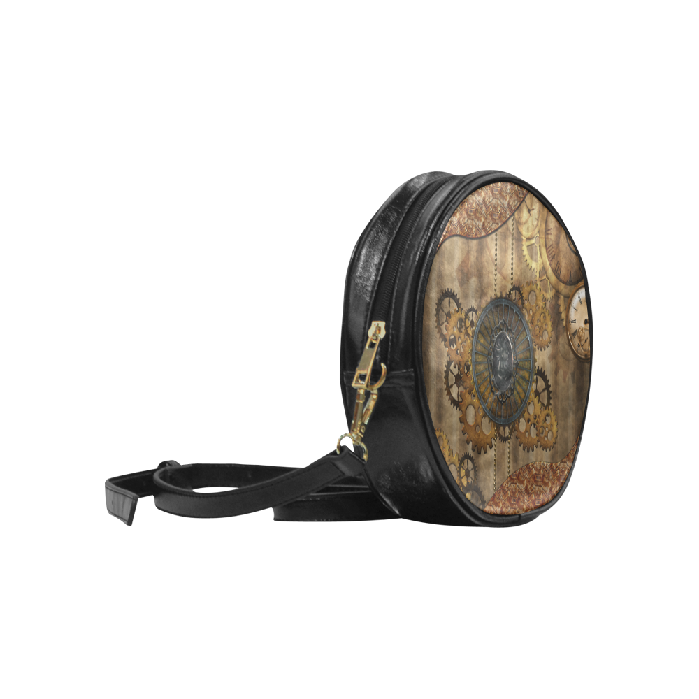 Steampunk, elegant, noble design Round Sling Bag (Model 1647)