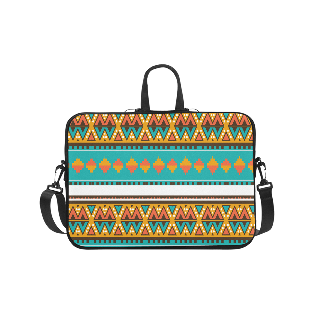 Tribal design in retro colors Laptop Handbags 17"