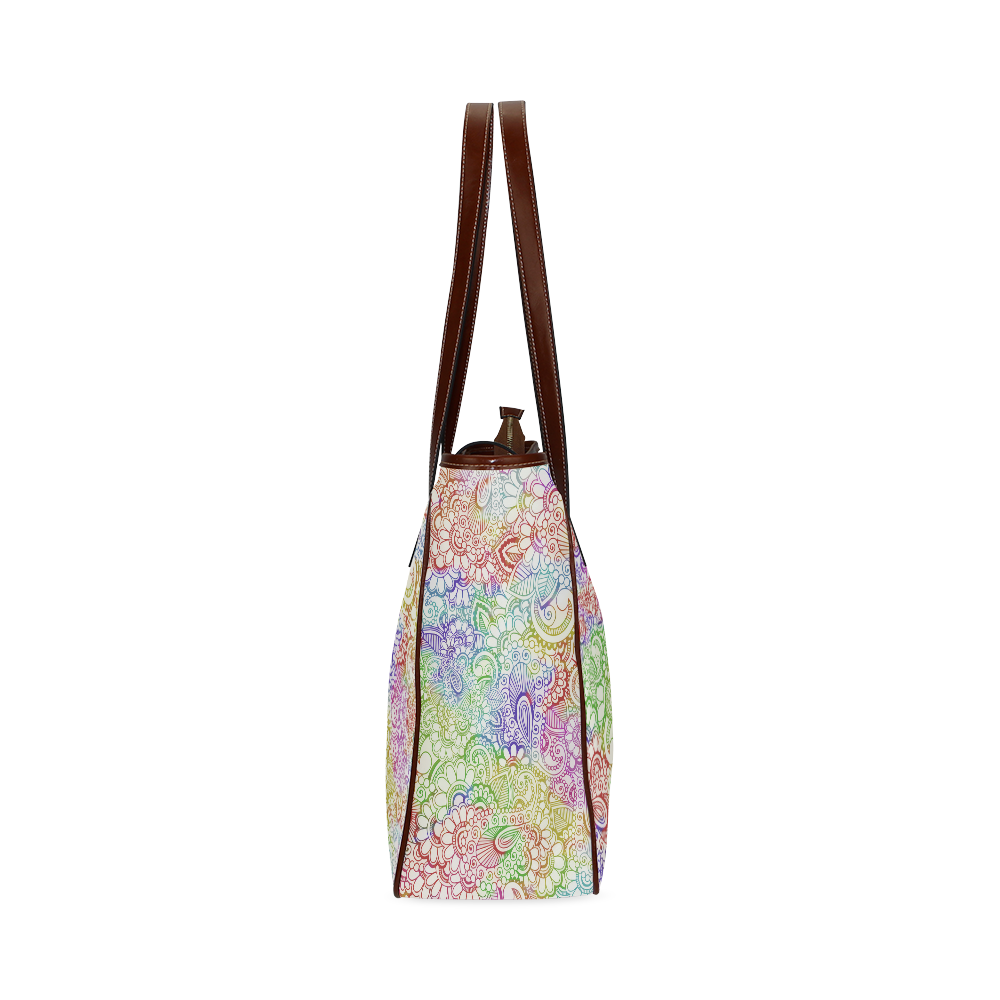 India Paisley Pattern - light watercolor grunge Classic Tote Bag (Model 1644)