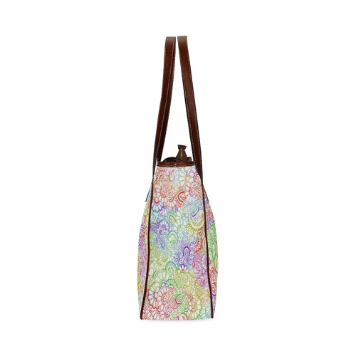 India Paisley Pattern - light watercolor grunge Classic Tote Bag (Model 1644)