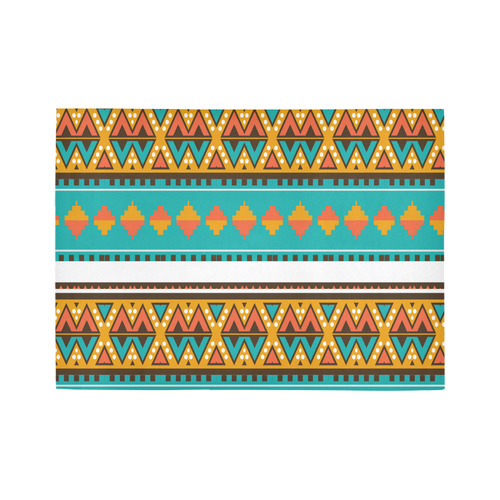 Tribal design in retro colors Area Rug7'x5'