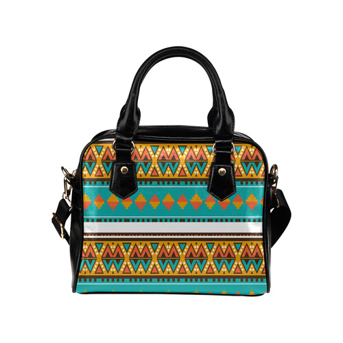 Tribal design in retro colors Shoulder Handbag (Model 1634)