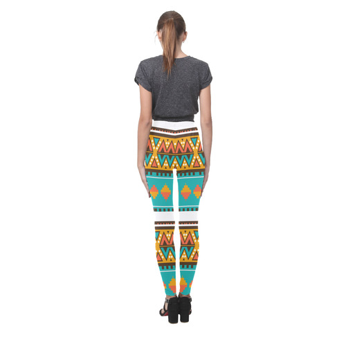 Tribal design in retro colors Cassandra Women's Leggings (Model L01)