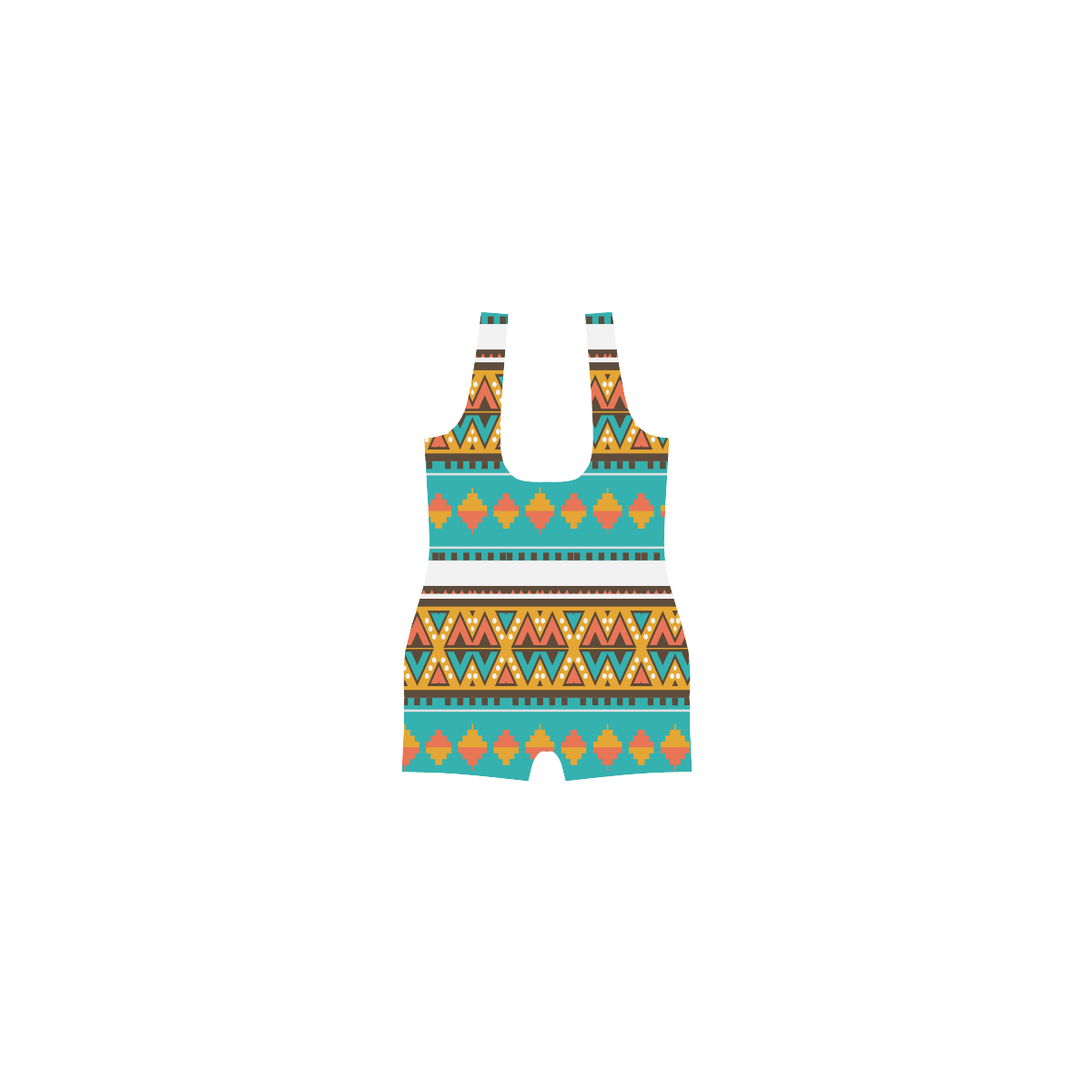 Tribal design in retro colors Classic One Piece Swimwear (Model S03)