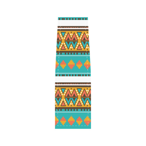 Tribal design in retro colors Saddle Bag/Large (Model 1649)